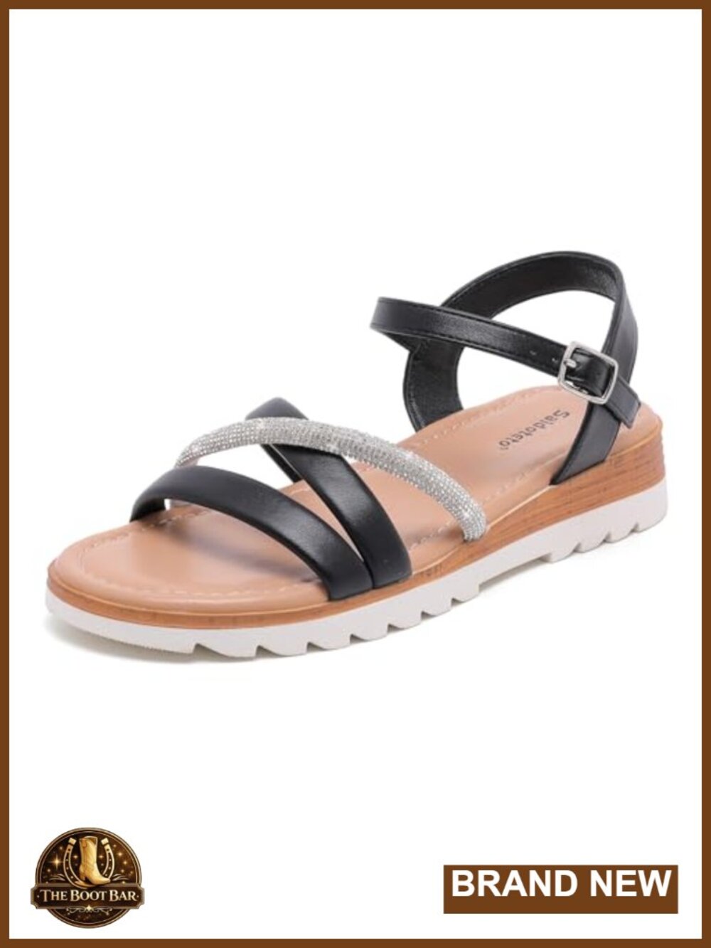 Womens Cushioned Wedge Sandals with Ankle Strap Open Toe